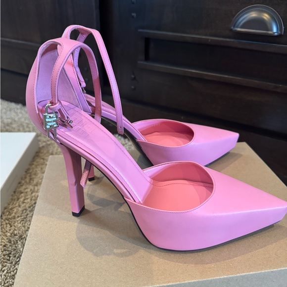 Givenchy G-Lock Platform Pumps in Leather Pink Sz. 40 EU (9.5 US, 7 UK) NEW - Picture 7 of 8